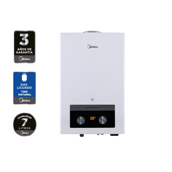 Calefont Tiro Natural 7Lts Midea